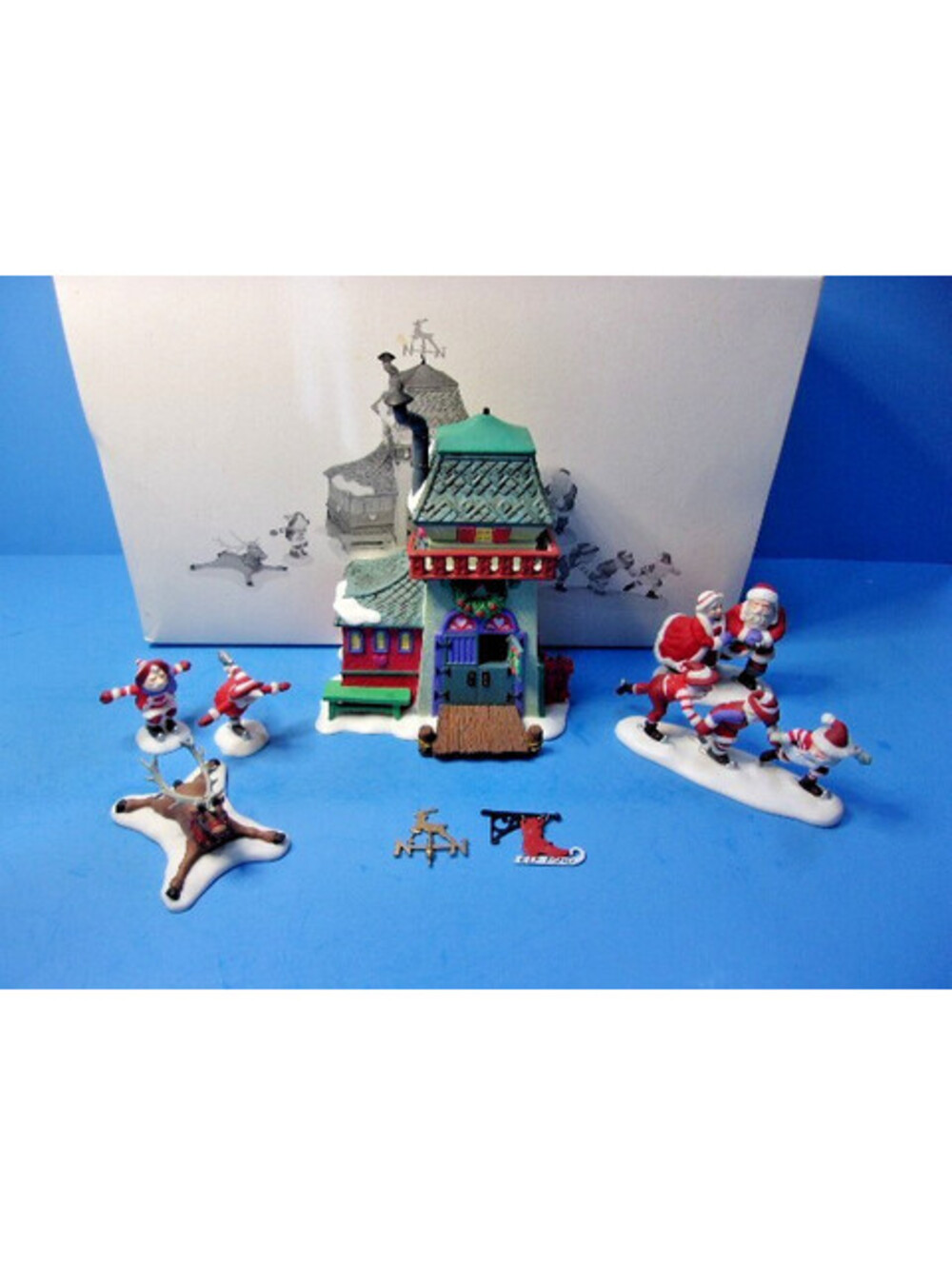 Dept 56 Peppermint Skating Party #56363 North Pole Village Retired Set of 6 IOB